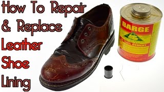 Repair amp Replace Leather Shoe Lining  Vintage Fluevog Angels [upl. by Accisej]