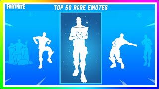 Fortnite TOP 50 RARE EMOTES in December 2023 [upl. by Burl]