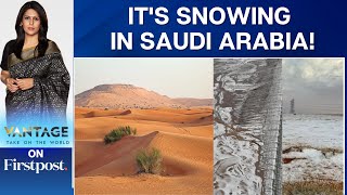 Saudi Arabian Deserts Blanketed By Snowfall In A Historical First Vantage With Palki Sharma [upl. by Garap]