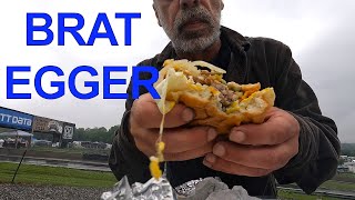 Gearbox brat egg and cheese and walking around Road America Elkhart Lake WI June Sprints 2024 [upl. by Bonucci]