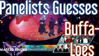 Panelists Guesses on Buffaloes  The Masked Singer USA Season 12 Ep 2 [upl. by Salaidh]