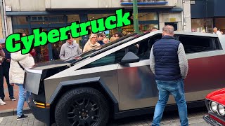 CYBERTRUCK IN PUBLIC  CAR SPOTTING  KNOKKE ZOUTE GRAND PRIX [upl. by Brinson]