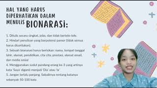 BIONARASI Kel 7 Matkul Bahasa Indonesia UNSADA [upl. by Medin421]