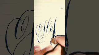 How to write Hello in copperplate calligraphy  Copperplate Script by kaatib M Abubakkar [upl. by Snahc]