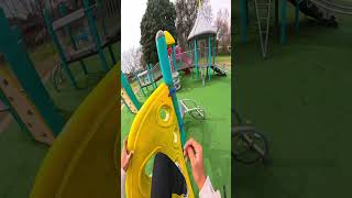 Bela ciao playground parkour snatching pov shorts [upl. by Alyakam]