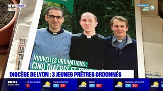 Diocèse de Lyon  trois jeunes prêtres ordonnés [upl. by Dorcy124]