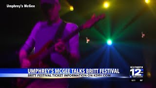 Umphreys McGee talks about performing at this years Britt Festival [upl. by Ellita]