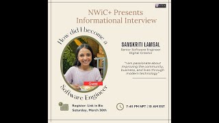 NWiC Informational Interview with Sanskriti Lamsal Senior Software Engineer [upl. by Bakemeier]