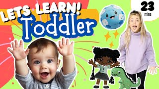 Learning For Toddlers 📚🤩 Fun ways to learn animals letters shapes phonics Open Dollies Book [upl. by Archaimbaud]