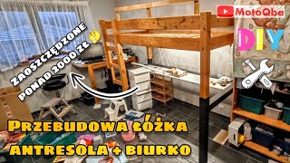 ŁÓŻKO z ANTRESOLĄ  przebudowa ze zwykłego łóżka 🛠️ MotoQba diy zróbtosam [upl. by Mulcahy792]