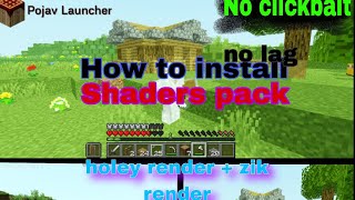 shahta lonchar how to add a shaderspojava launcher viralshort [upl. by Etteragram]