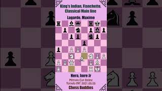 KINGS INDIAN Fianchetto 🔴 Hera Imre Jr vs Lagarde Maxime  Mitropa Cup Online  Tornelo INT 2021 [upl. by Mcnamee]