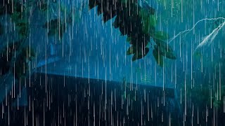 Heavy Rain on Farmhouse Roof amp Thunder  Deep Sleep in Misty Night [upl. by Ivz610]