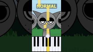 Gray Theme Incredibox Sprunki Retake  Normal Vs Horror on piano [upl. by Yennek545]