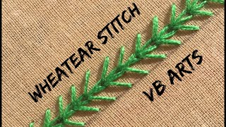 Wheatear stitch  Hand embroidery stitches  Embroidery tutorial  Poongodi’s channel  vb arts [upl. by Anstice268]