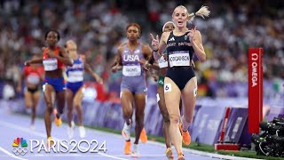 Keely Hodgkinson kicks into gear to win womens 800m  Paris Olympics  NBC Sports [upl. by Jews258]