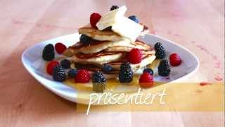 Rezept Amerikanische Pancakes selber machen [upl. by Alikee]