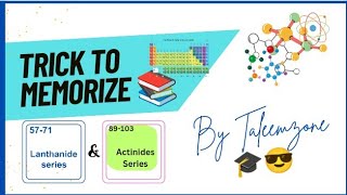 Easy trick to memorize Lanthanides amp Actinides series  By Taleemzone  super easy trick [upl. by Mccreary]