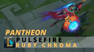 Pulsefire Pantheon Ruby Chroma  League Of Legends [upl. by Bopp798]