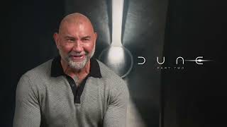 Dave Bautista talks Dune Part II and working with Denis Villeneuve [upl. by Adamec509]