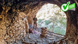 Build an amazing shelter in an ancient cave [upl. by Duntson443]