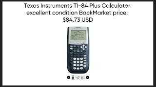 USD 1 item TI84 Plus calculator from BackMarket in excellent condition refurbished [upl. by Treblih]