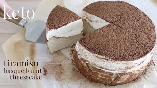 Keto Tiramisu Basque Burnt Cheesecake [upl. by Noguchi]