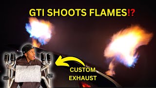 NEW UPGRADED GTI EXHAUST SHOOTS FLAMES [upl. by Akirdnahs]