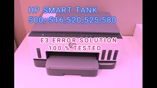 Hp Smart Tank 520525580585 E3 Error Problem Solved hp smart tank 580 e3 error [upl. by Akahs585]