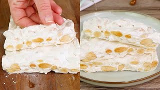 Torrone di mandorle fatto in casa la ricetta veloce e facile da preparare [upl. by Atiras618]