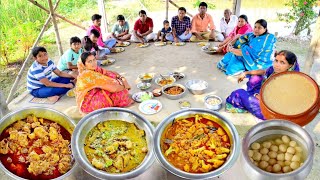 চিকেন কষাদই কাতলাফুলকপি চিংড়ি চাটনিদই মিষ্টি ভাইফোঁটা স্পেশাল রান্না আর খাওয়া [upl. by Eiramit558]