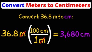 Convert Meters to Centimeters  m to cm  Dimensional Analysis  Eat Pi [upl. by Nylad464]