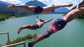 Cliff Diving in Bavaria amp Tyrol The first Sylvenstein Meeting Sylvensteinspeicher amp Achensee [upl. by Trstram]