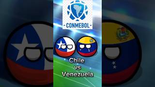 Eliminatorias del mundo conmebol jornada12 Chile vs Venezuela 🇻🇪🇨🇱 countryballs futbol [upl. by Andree]