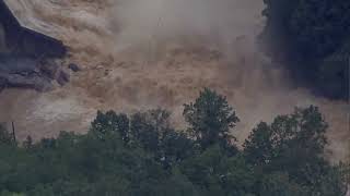 Lake Lure Dam at risk of breaching evacuations underway [upl. by Nnanerak934]