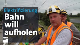 Elektrifizierung von Bahnstrecken Die Bahn unter Strom  Abendschau  BR24 [upl. by Hafital804]