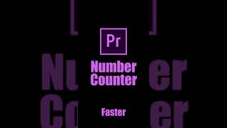 How to Create Number Counter  Adobe Premiere Pro Tutorial  Youtube Shorts [upl. by Lleuqar]