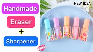 DIY School Supplies  How to make Sharpener and Eraser box  Sharpener decoration Idea  Paper Craft [upl. by Islehc]