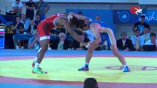 74 KG SF  Jordan Burroughs USA vs Denis Tsargush RUS [upl. by Ytoc258]