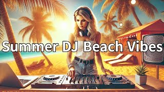 Stylish Female DJ Ignites Summer Beach Party  EDM Vibes [upl. by Assili]