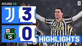 JUVENTUSSASSUOLO 30  HIGHLIGHTS  Vlahović incredible brace leads Juve to win  Serie A 202324 [upl. by Durrace921]