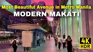 The Most Beautiful Avenue in Metro Manila Makati City’s Ayala Avenue  Evening Walk  Philippines [upl. by Frieda]