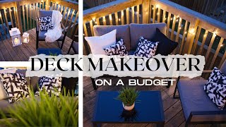 DECK MAKEOVER on a BUDGET Easy and Affordable Deck Styling and Decorating Idea [upl. by Bellaude163]