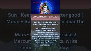 Simple Remedies For Each Planet  प्रत्येक ग्रह के लिए सरल उपाय  astrology remedies ytshort [upl. by Nawyt]