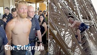 British man arrested for climbing the Eiffel Tower [upl. by Muir204]