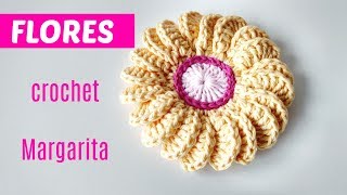 Flores de crochet margarita [upl. by Xever3]