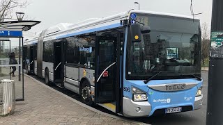 Transdev Côteaux De LA ￼ Marne LimeilBrévannes ￼ présente ￼Passage du IVECO gaz naturel Ligne J1 🔵 [upl. by Ennayrb]