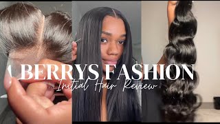 Berrys Fashion Initial Hair Review AliexpressAffordable Bundles  2x6 Closure [upl. by Arreip151]