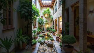 indoor courtyard with zen garden inspired design Courtyard architecture courtyardhouse [upl. by Weingartner]