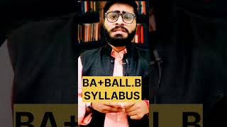 BABALLB SYLLABUS  ba llb cuet syllabus cuet exam allahabad bhu [upl. by Enyrhtac]